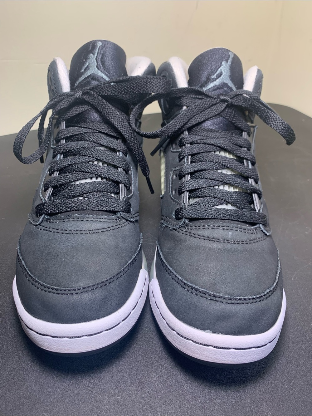 Boys Nike Air Jordan 5 Retro Sneakers Phantom Black (Size 4.5Y US) Nice!!